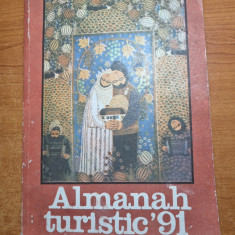 almanah turistic -din anul 1991-craiova,tismana,liviu rebreanu,m.eminescu