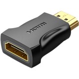 Adaptor video Vention, HDMI(T) la HDMI(M), rezolutie maxima 4K la 60Hz, conectori auriti, invelis PVC, negru, &quot;AIMB0&quot; (timbru verde 0.03lei) - 6922794