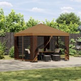 vidaXL Foișor de grădină cu pereți laterali 3 x 3 m Bej 900361