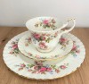 Set - desert /ceai / cafea - Royal Albert - Moss Rose - 1 persoana - 1956, Decorative