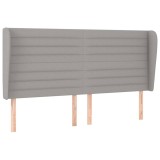 Cumpara ieftin Tablie de pat cu aripioare gri deschis 183x23x118/128 cm textil