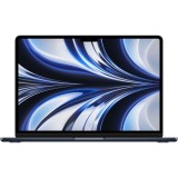 Laptop Apple MacBook Air 13 cu procesor Apple M2, 8 nuclee CPU si 8 nuclee GPU, 16GB RAM, 256GB SSD, Midnight, INT KB