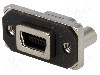 Conector USB B mini, in&amp;amp;#351;urubare, pentru PCB, pt. montare pe panou, AMPHENOL - MUSB-B551-04 foto