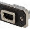 Conector USB B mini, in&amp;#351;urubare, pentru PCB, pt. montare pe panou, AMPHENOL - MUSB-B551-04
