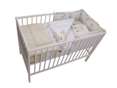 Lenjerie MyKids Teddy Play Bej 4 Piese M2 140x70 foto