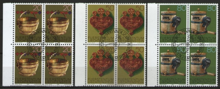 Liechtenstein 1980 - manufactura, serie stampilata de 4