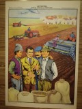 Afis / Plansa scolara, didactica, Anotimpurile Muncile agricole, 70x50 cm