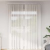 VidaXL Perdele Voile cu buzunare pentru bare 2 buc Alb