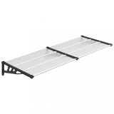 Cumpara ieftin Copertina de usa, negru si transparent, 239x90 cm, policarbonat