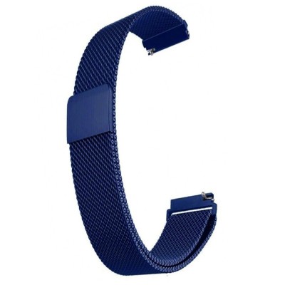 Curea tip Milanese Loop, compatibila Xiaomi Watch S1, telescoape Quick Release, 22mm, Albastru foto