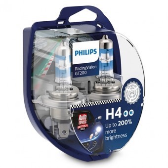 Set 2 buc becuri auto h4 racing vision philips foto