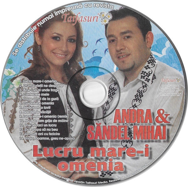 CD Andra Și Săndel Mihai &lrm;&ndash; De La Frate La Soră, original