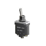 Intrerupator basculant fara mentinere, 3 pozitii, 6 pini cu surub, (ON)-OFF-(ON), 20A 24VDC, LED R+G, DP3T, FLKN2-23X-L