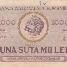 Bancnote România - 100000 lei 1947 - seria P.0136 03390421 (starea care se vede)