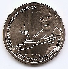 Statele Unite (SUA) 1 Dolar 2025 D - (Inventii: Arkansas - Proiectant si nava) KM-813 UNC !!! foto