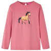 Tricou pentru copii cu maneci lungi, roz antichizat, 104 GartenMobel Dekor, vidaXL