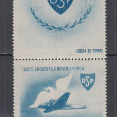 ROMANIA 1945 LP 176 a O.S.P. POSTA AERIANA CU VINIETA MNH