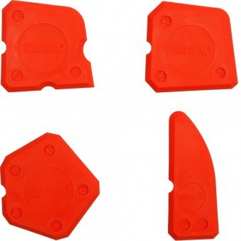 Set 4 spatule pentru silicon, Yato YT-5261, TPR, rosu foto