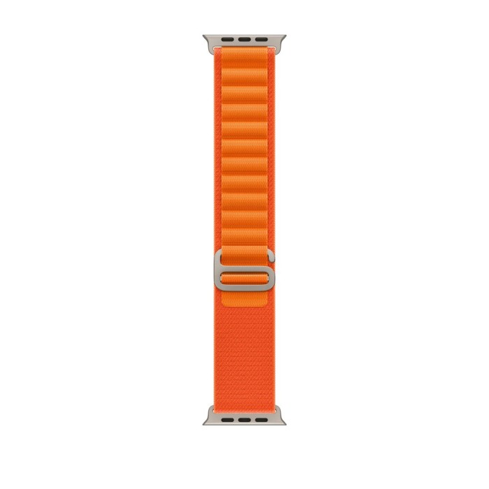 Curea THD Alpine Loop, compatibila Apple Watch Ultra2 49 mm, Apple Watch 45 mm seria 9, Apple Watch SE 44 mm, marime universala, culoarea portocaliu