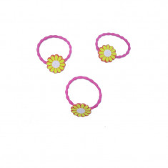 Set 3 elastice de par pentru fetite NN ELP19, Multicolor foto