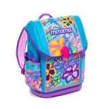 Ghiozdan Prescolari si Scolari Mitama Upside, model flori, Ergonomic, 24 l, Impermeabil, 44x30x18 cm, Multicolor