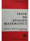 Catalin Petru Nicolescu - Teste de analiza matematica - Exercitii si probleme de matematica pentru liceu (editia 1994)