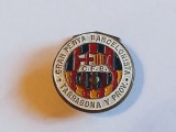 Insigna (veche cu talpa) fotbal - Gran Penya Barcelonista Tarragona y Provincia