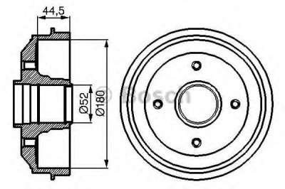 Tambur frana PEUGEOT 306 Hatchback (7A, 7C, N3, N5) (1993 - 2003) BOSCH 0 986 477 070 foto