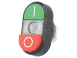 Comutator dublu 22mm verde-roșu IP66