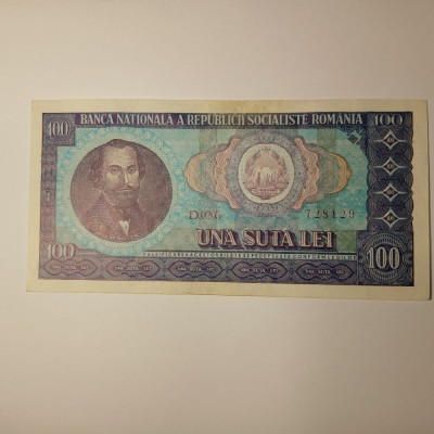 Di. 114. Bancnota 100 lei 1966 AUNC foto