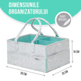 Gentuta mamicii organizator scutece si accesorii copiibebelusi 38x26x18 cm mint, Sipo