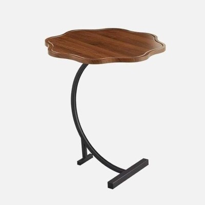 Masuta cafea din lemn in forma de C pentru spatii mici, sufragerie, dormitor, birou design floare foto