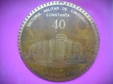 HOPCT MEDALIE PLACHETA SECTORUL MILITAR CONSTRUCTII CONSTANTA 1958-1998 D=110 MM