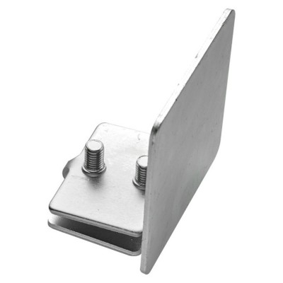 Opritor de capat pentru sina poarta culisanta 70x70 mm, otel galvanizat, argintie foto