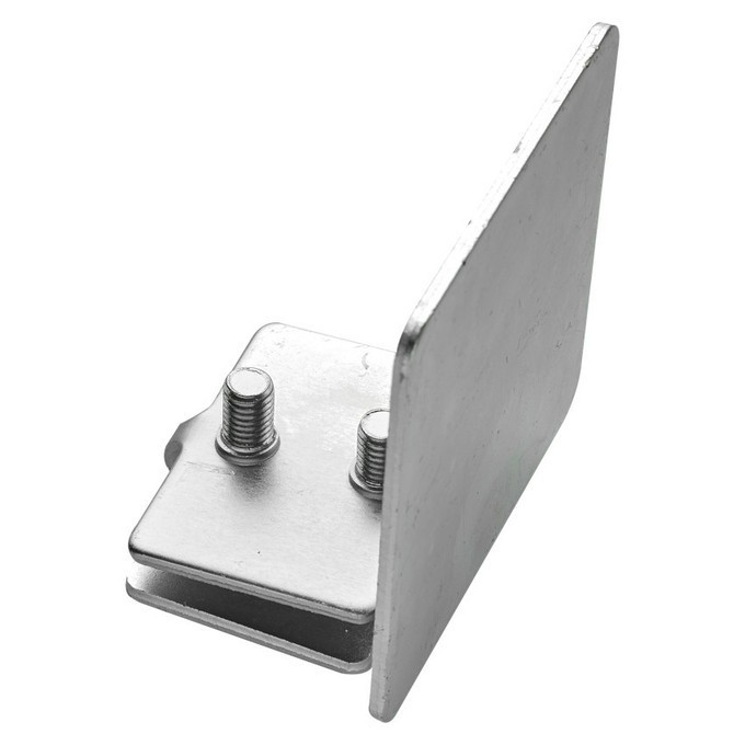 Opritor de capat pentru sina poarta culisanta 70x70 mm, otel galvanizat, argintie