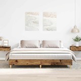 VidaXL Cadru pat fără saltea Lemn vechi 200x200 cm Lemn prelucrat