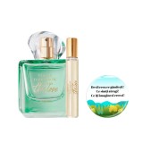 Set complet pentru Ea TTA This Love (apa de parfum, mini apa de parfum), insotit de insigna Dactylion cu mesaj motivational, 45 ml, Avon
