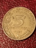 5 centimes 1981 Franta, stare UNC + Luciu. Discount conform descriere [10 - 20 %. Vezi descrierea.].