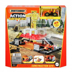 Set de joaca cu excavator, Matchbox, Santierul, HDL33