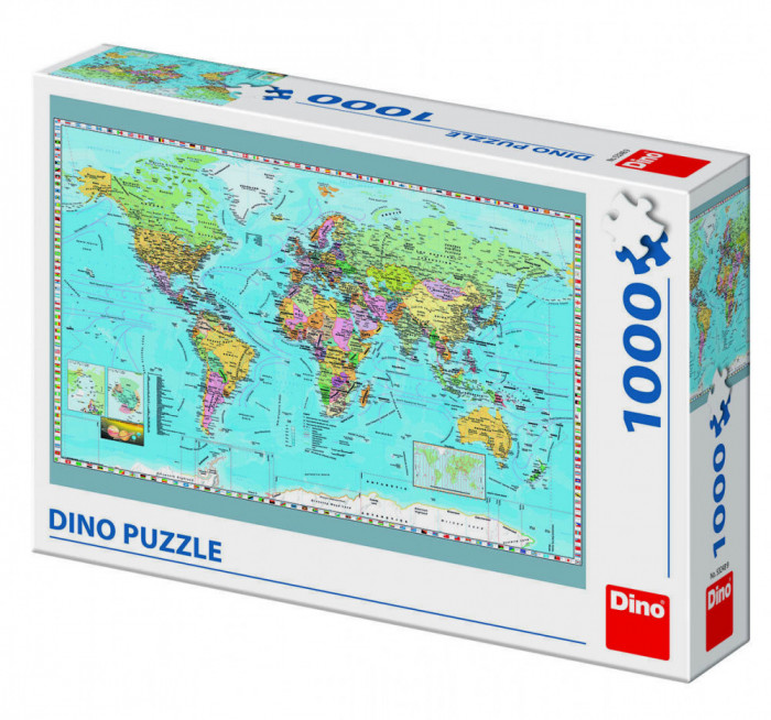 Puzzle - Harta politica a lumii - 1000 piese