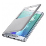 Husa Piele S-View Originala Samsung Galaxy S6 Edge+ (G928) Silver