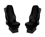 2 x Huse pentru Volvo FH 2016-2020 EURO 6 Camioane Negru Piele