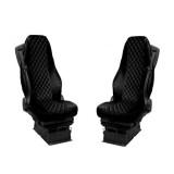 2 x Huse pentru Volvo FH 2016-2020 EURO 6 Camioane Negru Piele