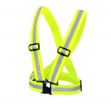 Vesta reflectorizanta cu bretele reglabile , Xtreme XL 12071, pentru vizibilitate, verde fluorescent