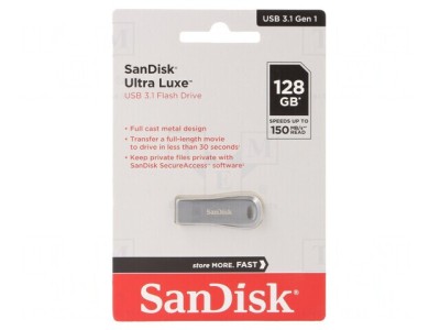 Pendrive USB 3.2 128GB Ultra Luxe Argintiu foto