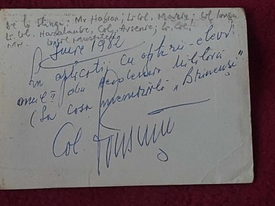 Foto veche In APLICATII cu OFITERII-Elevi-Academie-1982Col(General maior)IONESCU foto