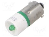 Lampă LED verde BA9S 28V EAO OptoHiT 1 diodă