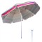 Pachet Umbrela protectie solara 2.4m + suport tip burghiu alb Zilan ZTS8489_2
