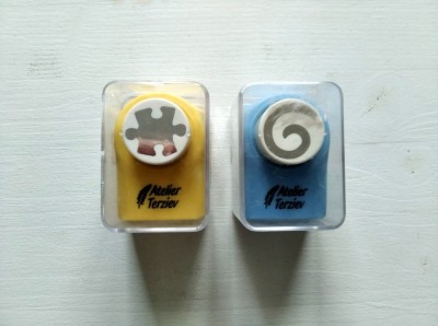 * Lot 2 perforatoare / craft punch, piesa puzzle si spirala foto