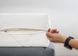 Husa saltea matlasata Somnart 140x190x17 cm, tricot lavabil, cu fermoar alb